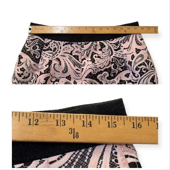 Mary Katrantzou Paige printed satin‎ twill mini skirt, Pink Size US12, Nwt